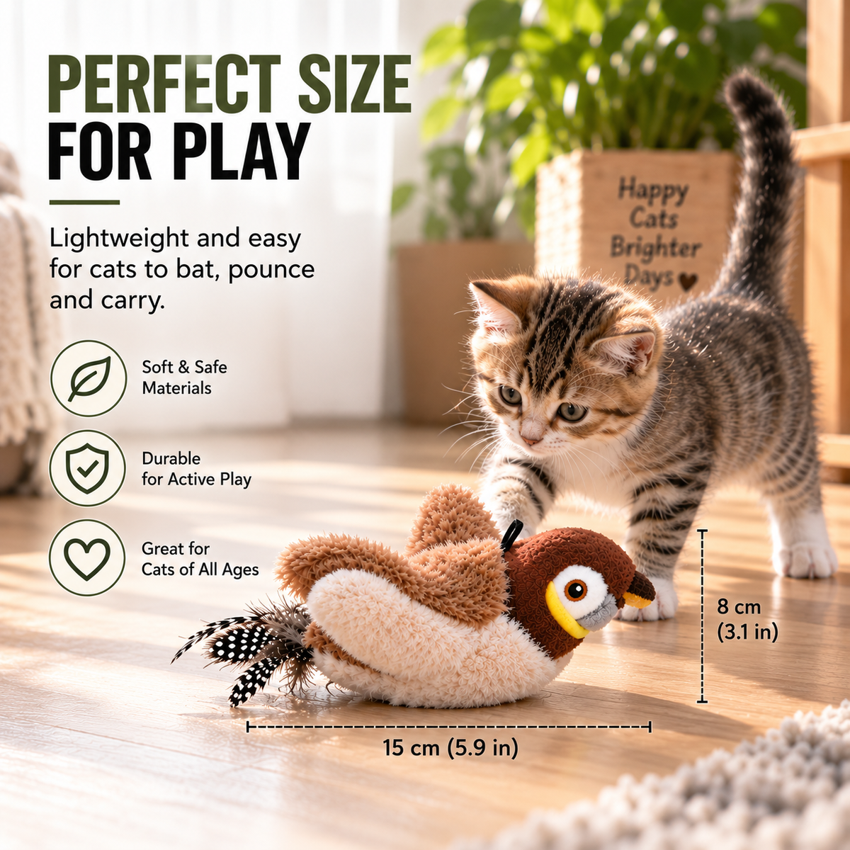 FlutterBird™ — Interactive Motion Cat Toy