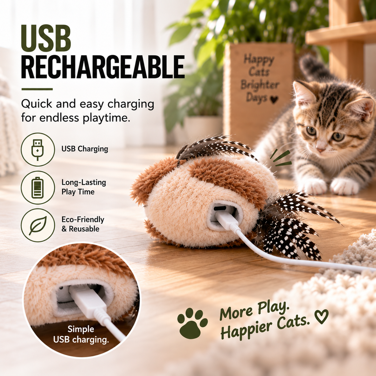 FlutterBird™ — Interactive Motion Cat Toy