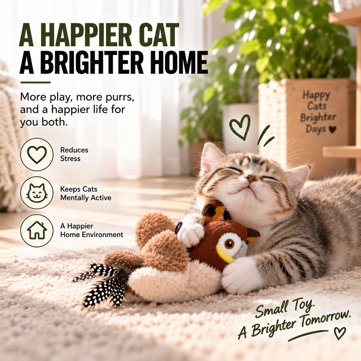 FlutterBird™ — Interactive Motion Cat Toy