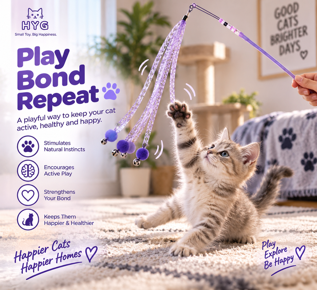 FeatherChase™ — Interactive Cat Wand for Endless Play