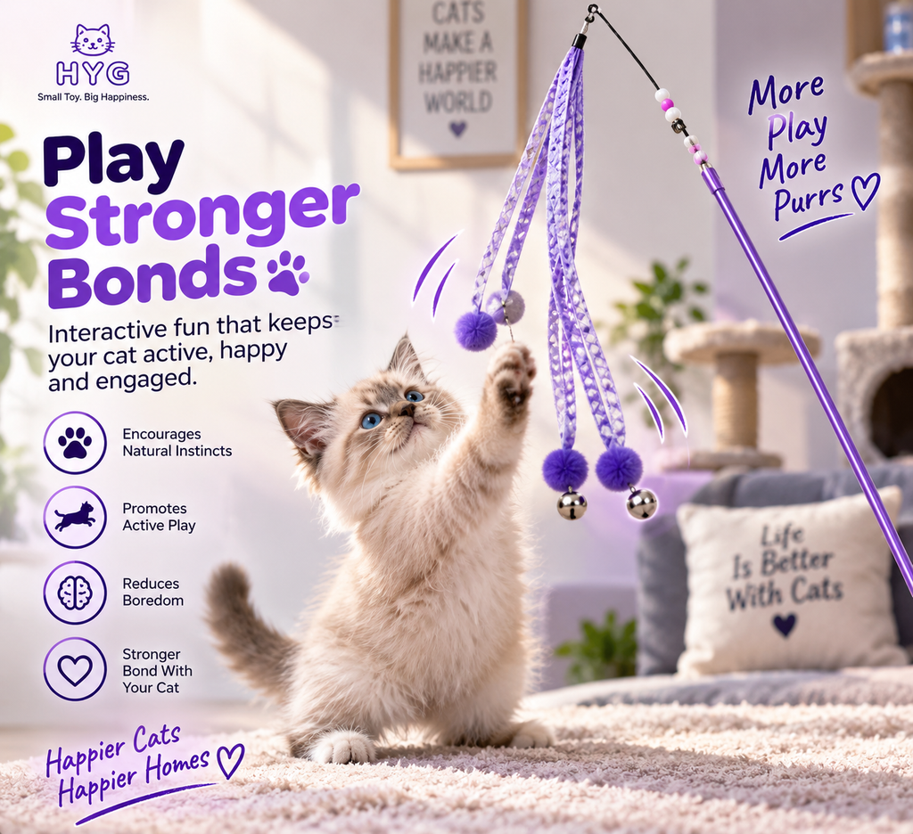 FeatherChase™ — Interactive Cat Wand for Endless Play