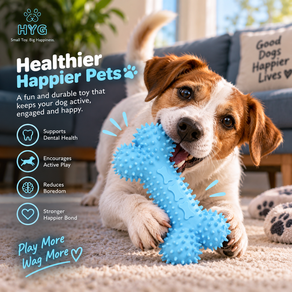 FlexiBone™ — Durable Chew & Teething Toy for Dogs