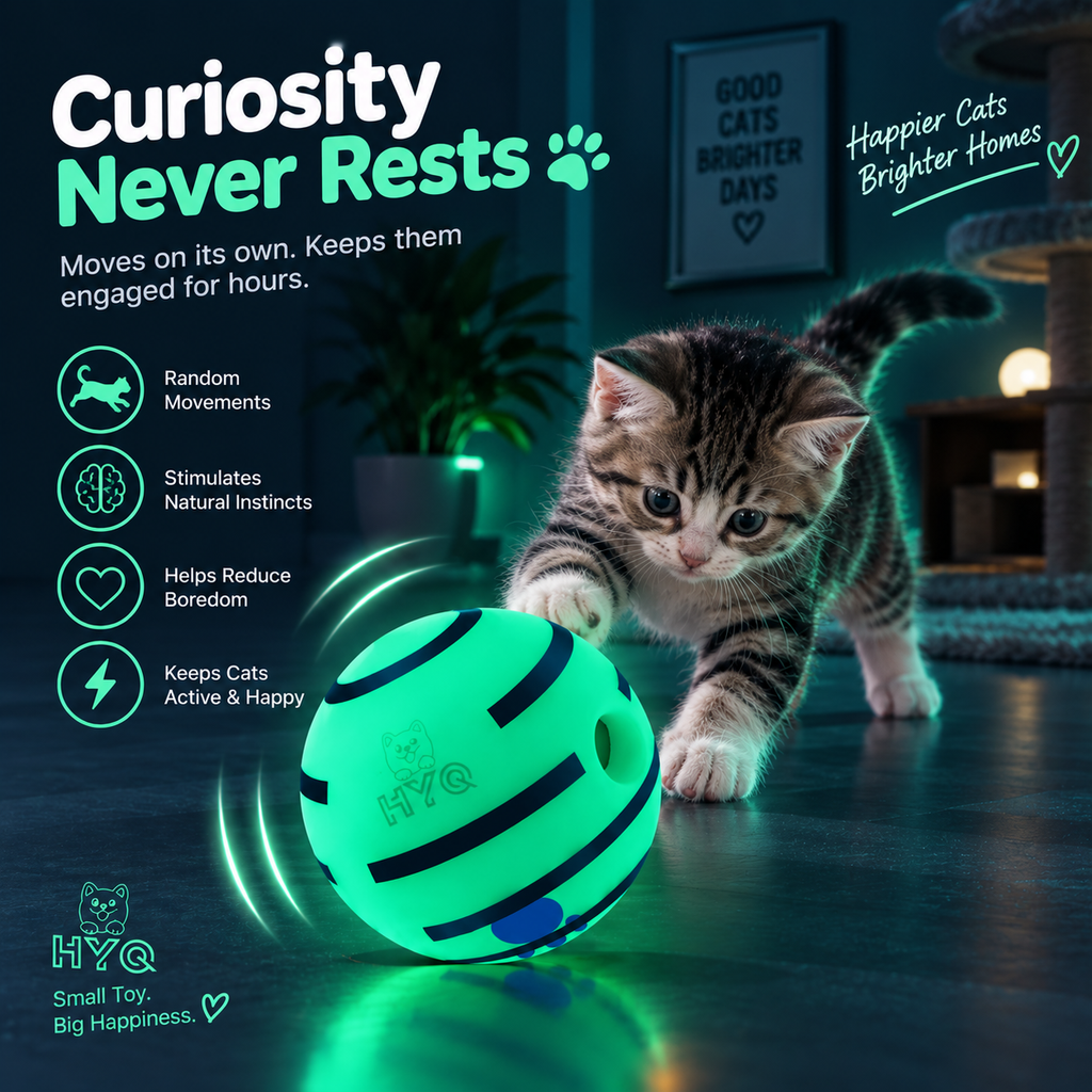 GlowPup™ — Interactive Light-Up Squeaky Ball for Dogs