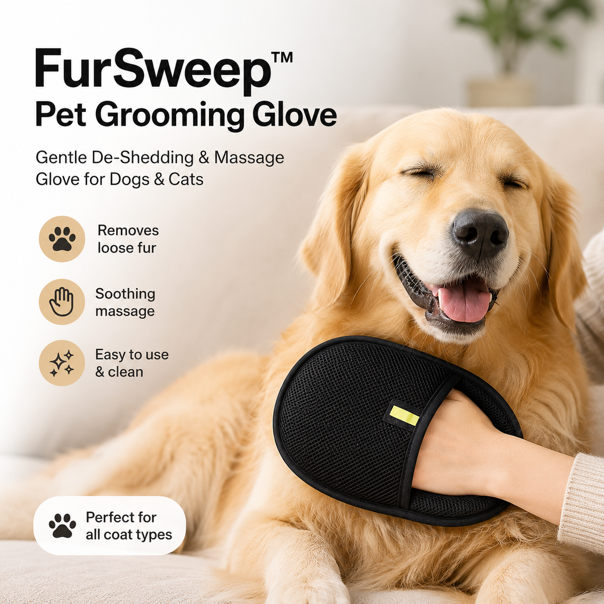 FurSweep™ Pet Grooming Glove