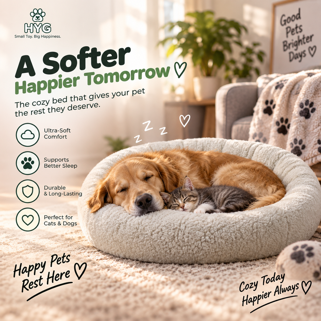CloudNest™ — Ultra-Cozy Self-Warming Pet Bed